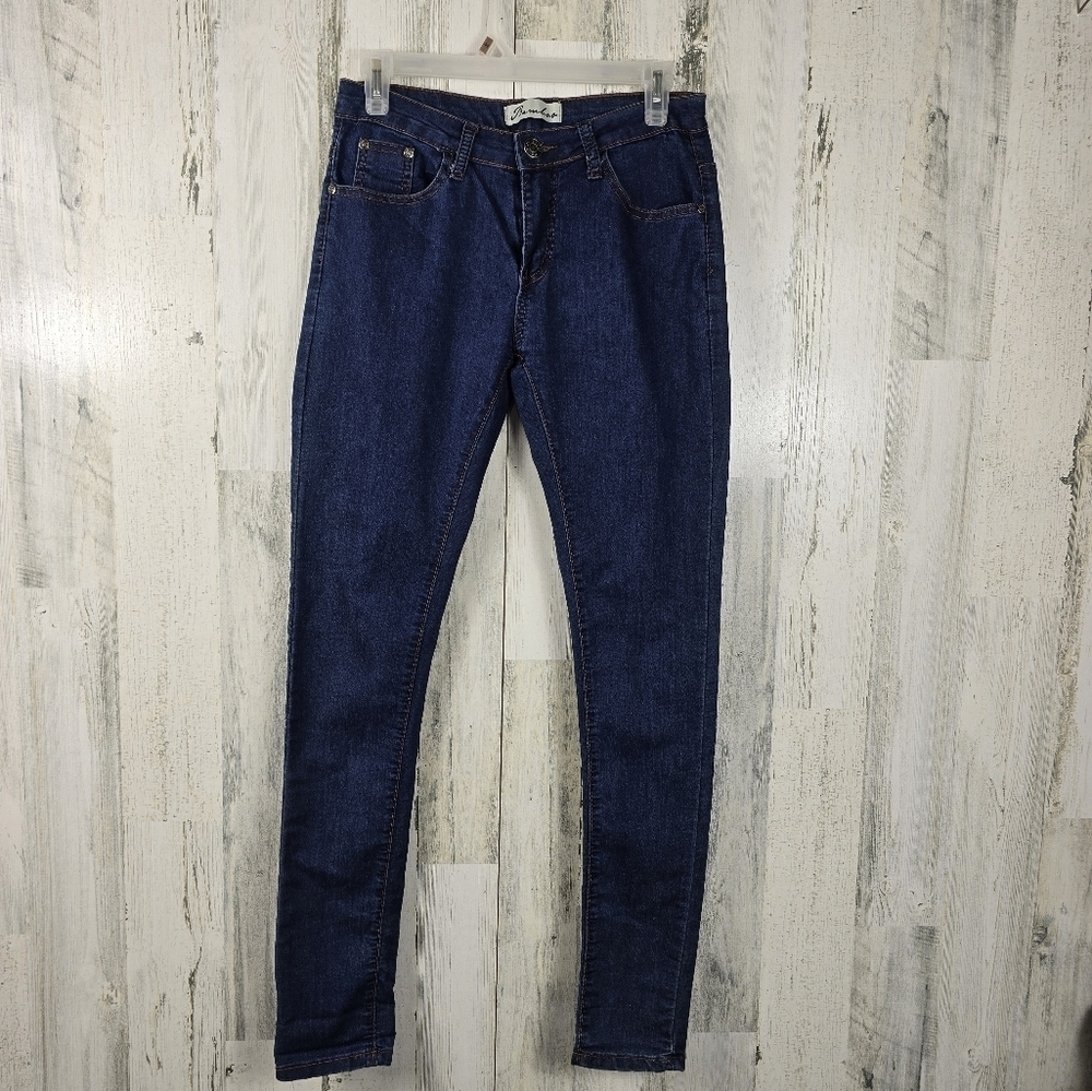 Bamboo dark wash skinny denim jeans juniors size 5/6